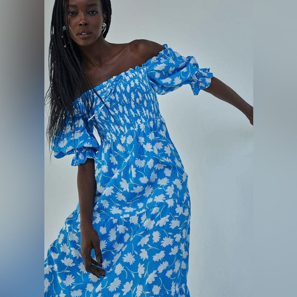 Faithfull The Brand Olinda Midi Dress in Leyla Floral. Size Small. NWOT
